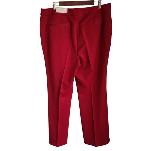 Chico's Pants Women's Red 16 (3) So Slimming Trouser Pockets NEW Career Office - Picture 7 of 11